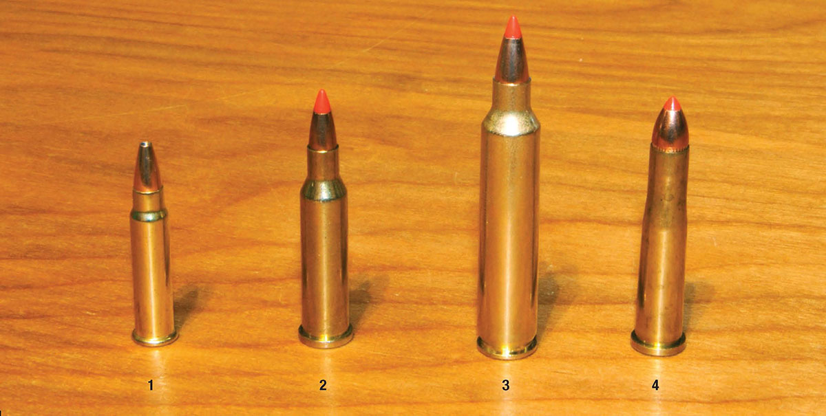 The (1) .17 HMR, (2) Hornady .17 Hornet and (3) .204 Ruger have no doubt impacted sales of the (4) .22 Hornet.